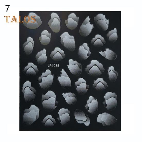 Transfer Decals Long Lasting Makeup Tools White Butterfly Moon Shape Nail Art Sticker for Professional Use