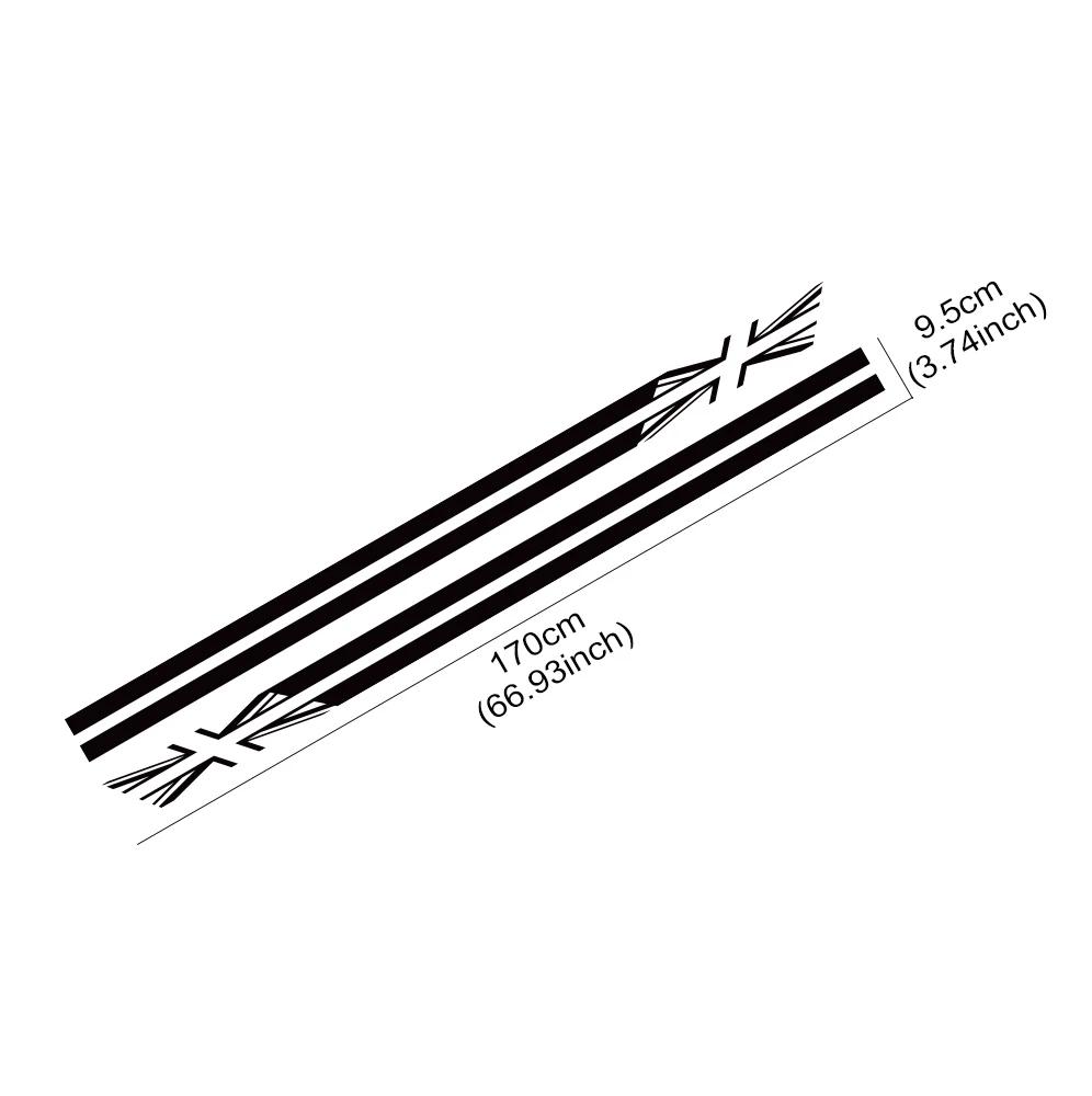Auto Tür Seitenaufkleber Union Jack Stil Vinyl-Aufkleber Auto Dekor Zubehör Für MINI Cooper S JCW R55 R56 F55 F56 F60 R60 R61 F54