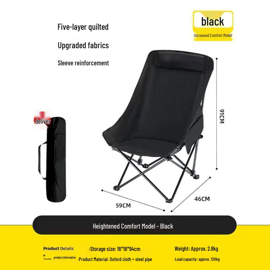 Portable Outdoor Moon Chair: Folding Camping, Fishing & Picnic Lounger