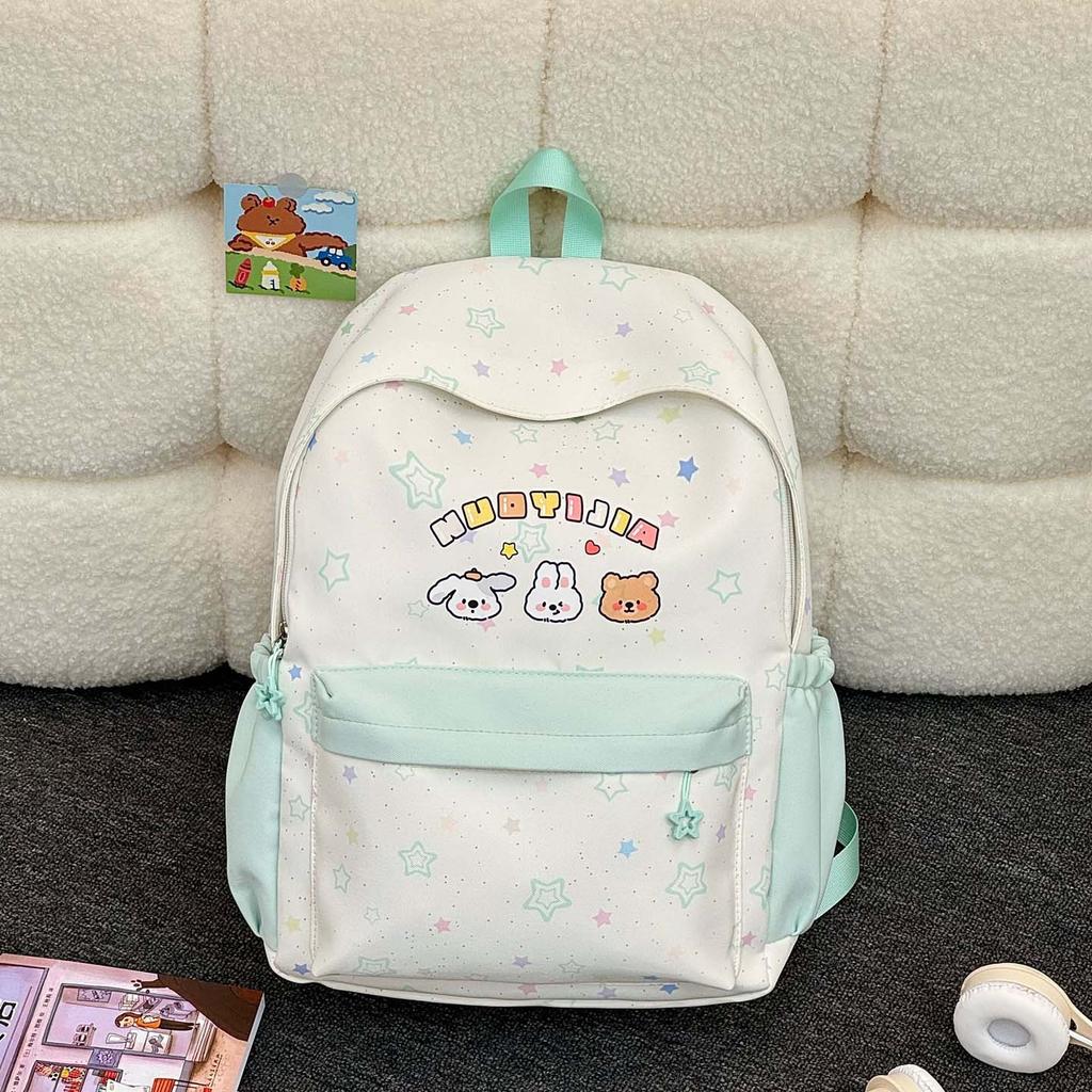 Schoolbag Korean ins printed schoolbag high value large capacity backpack Mori small fresh primary and secondary school students cute backpack