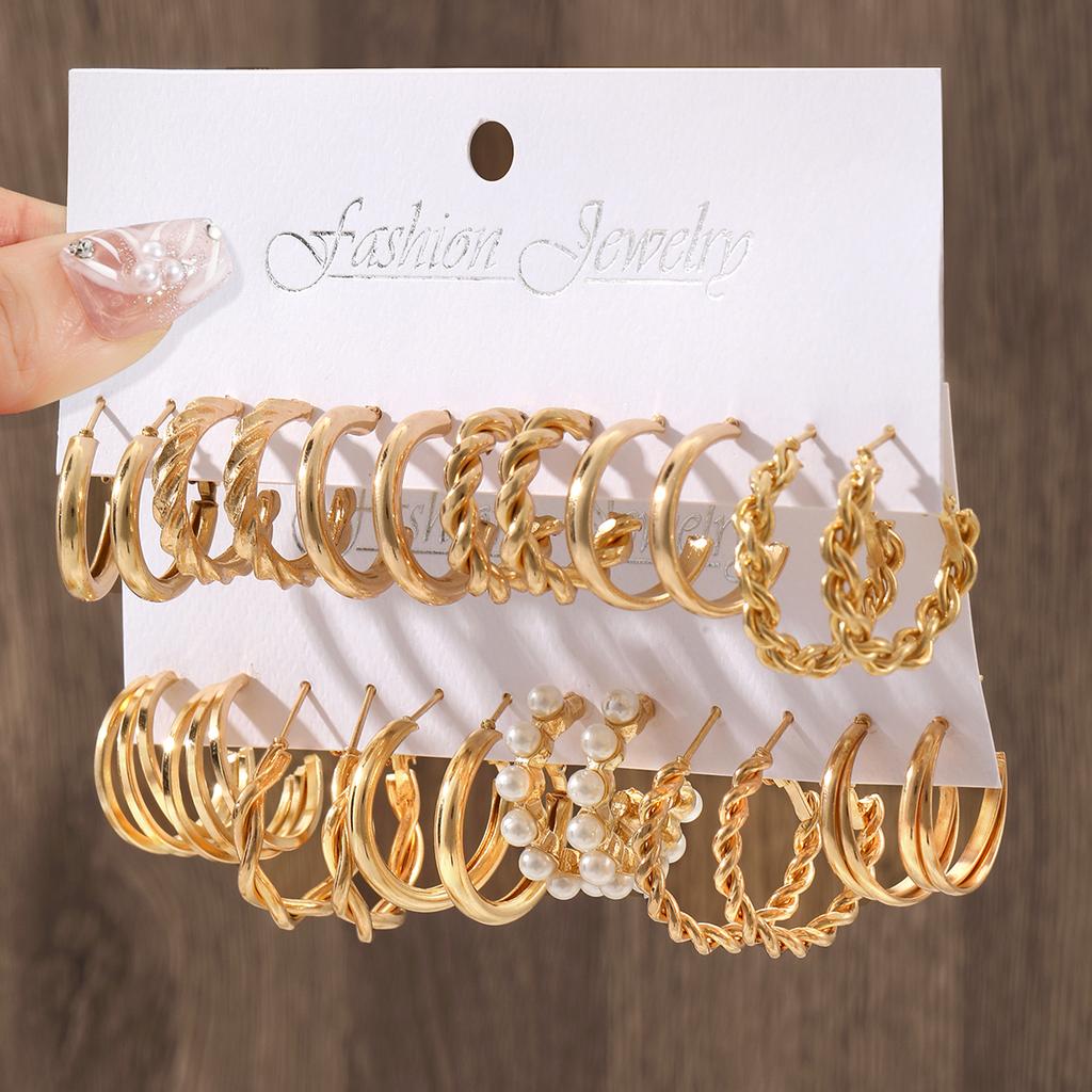 Simple Twisted C-shaped Stud Earrings Fashion Imitation Zircon Earrings Women's Elegant Daily Versatile Party Zircon
