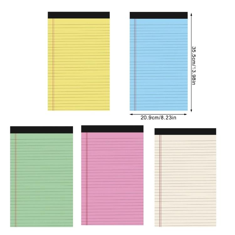 4 Pcs A4 Memos Pad Tearable Legal Pad Scratch Pads Writing Paper Note Pads School Supplies