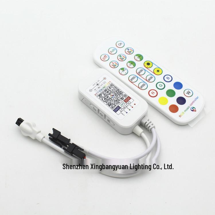 24-Key RGB Bluetooth Light Strip Controller: Mobile App, 12V/24V Color Changer & Dimmer