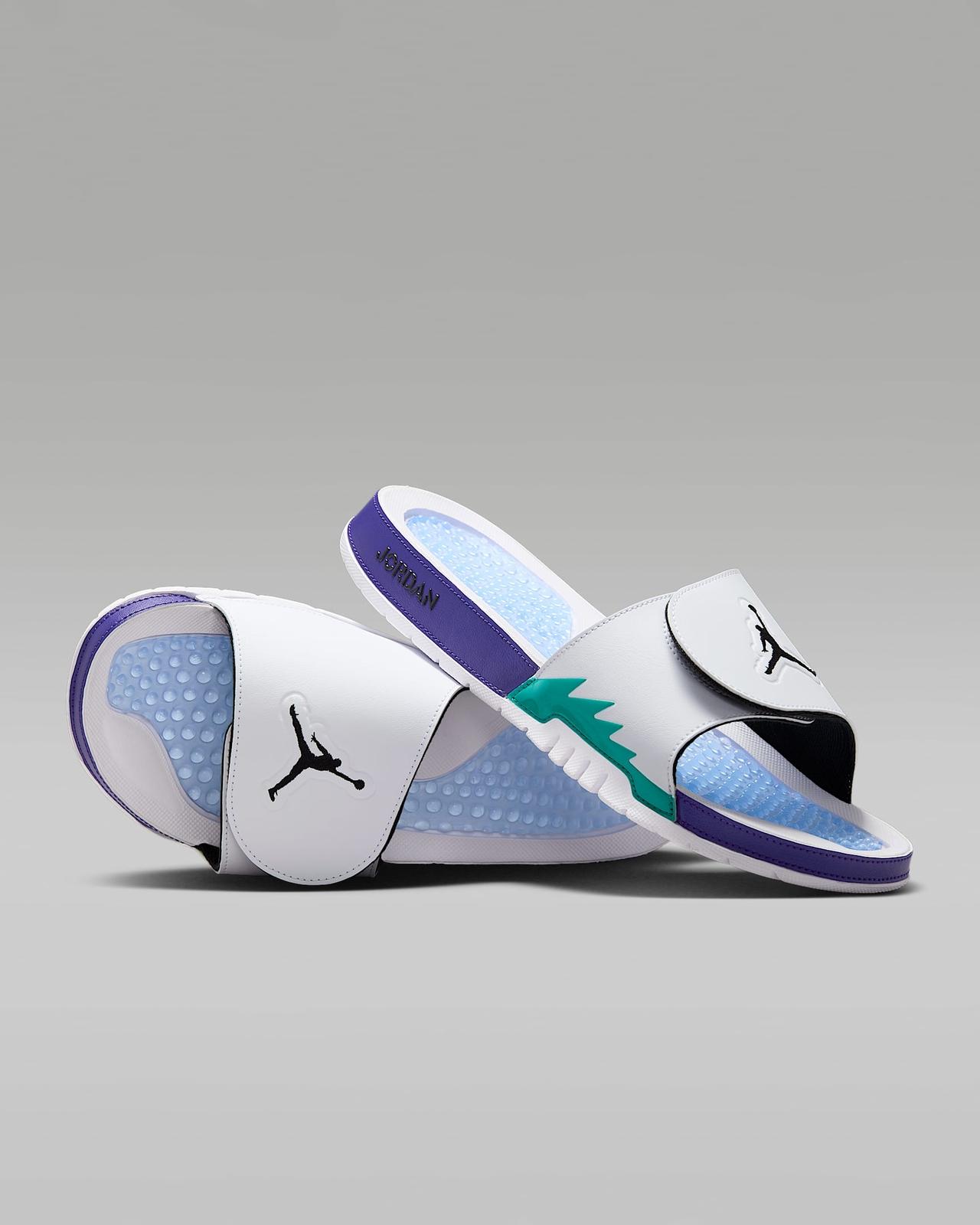555501-103 Nike Jordan Hydro 5 Retro Slide White New Emerald Grape Ice  (Men s) 8