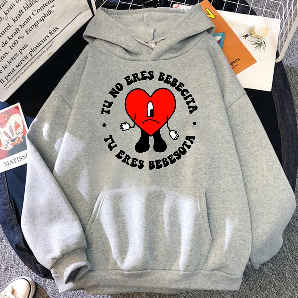 

Tu Erss Bebesota Bad Bunny Толстовка с длинным рукавом унисекс женские толстовки модная флисовая одежда Корея Y2K унисекс уличная одежда HoodIE 2XL