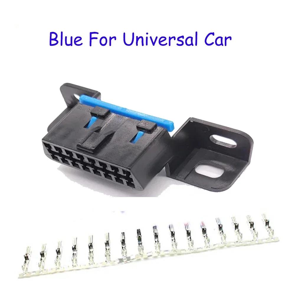 OBD Plug + Terminal + Insert OBD OBD2 Female Connector J1962f Plug OBD 2 16 PIN with Terminal Suitable for Most Car