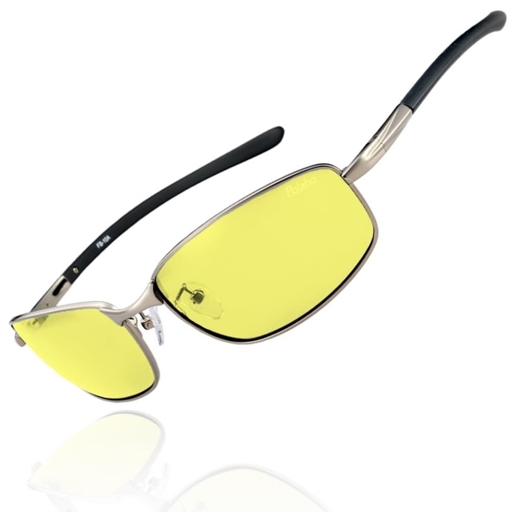 

[Bokenoh] CoolFace-FB10-Y75 Bright Polarized Sunglasses, Light Color, Eye Visibility, Anti-Reflective Coating on the Inside
