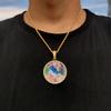 Custom Made Big Photo Medallions Gold Necklace Pendant Iced Out Cuban Men Hip Hop Picture Jewelry Gift Can Free Custom