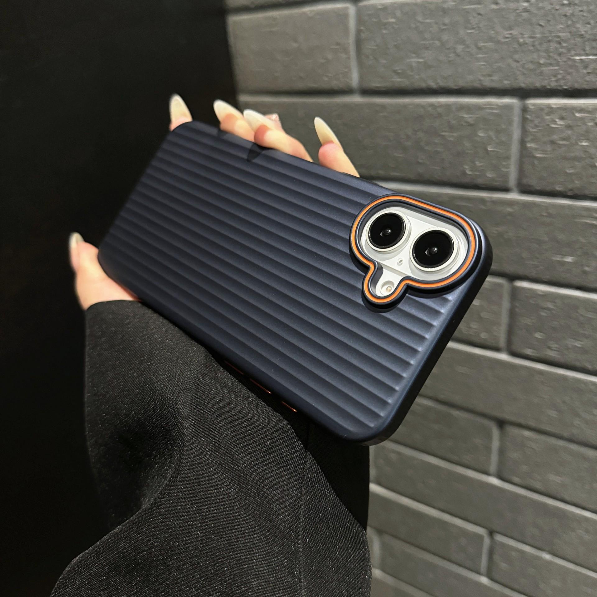 iPhone 17 Case: Corrugated Metal Matte Finish, Compatible with Apple 16 Pro Max 15 ProMax