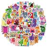 Kreatives Numberblocks Sticker-Set - 52 Stück für DIY-Journal, Handyhülle & Notizbuch-Dekoration