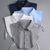 Button Closure Detachable Collar Half Shirt Collar for Girls Sewing Supplies