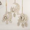 Wooden Ramadan Kareem Eid Mubarak Hanging Pendant LED Lights Moon Stars Lanterns Bedroom Decorative Lights Wall Hanging Lights
