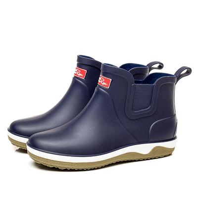 Fashion Ankle Men's Rain Boots Rubber Platform Rainboots 2025 Fall Slip On Rain Shoes Male Waterproof Work Boots Winter Men Rain Boots