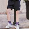 Skechers Solid Color Logo Straight Leg Casual Shorts Women shorts Carbon-Black L122W057-0018