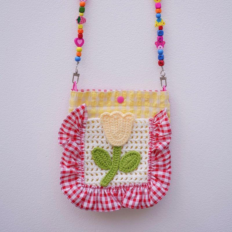 

Original SIF Song Qian Handmade Mini Shoulder Bag for Women White Tulip