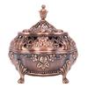 Incense Burn Holder Stick Cone Stand Zinc Alloy Carved with Lid Indoor Ornament Home Decor