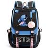 Stitch USB Charging Backpack Student School Bag Unisex Laptop Daypack Waterproof Design