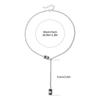 Vintage Black Square Rhinestone Pendant Necklace For Women Girls Fashion Simple Y Shape Long Necklace Jewelry Gift