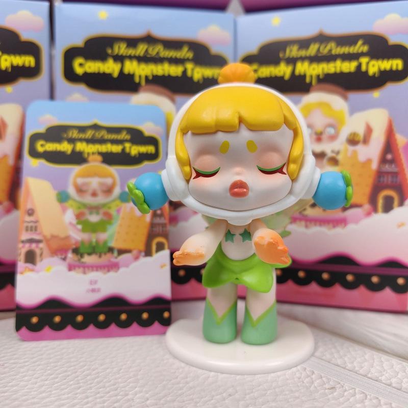 SKULLPANDA Candy Monster Town Blind Box Figure - Trendy Desktop Ornament & Car Toy for Kids