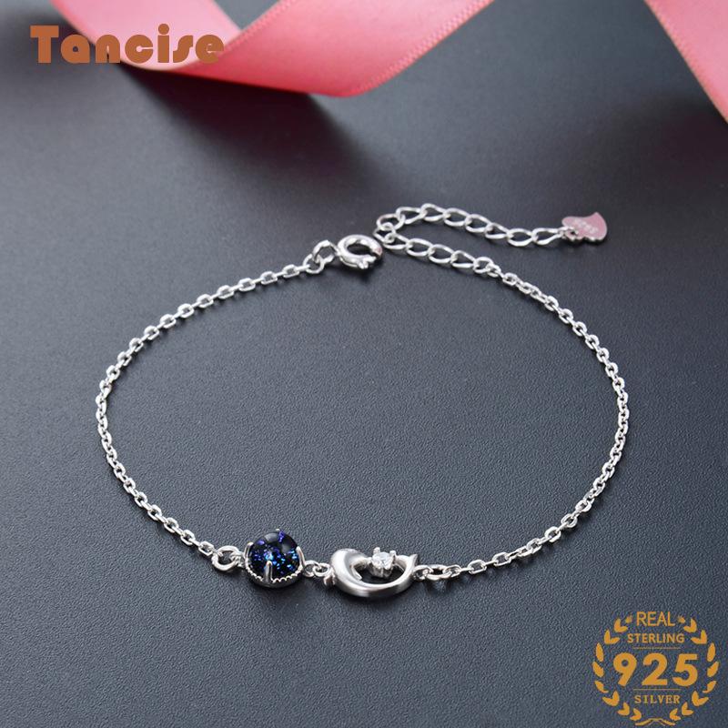 

Танцизный женский модный браслет из стерлингового серебра 925 пробы с цирконом в подарок