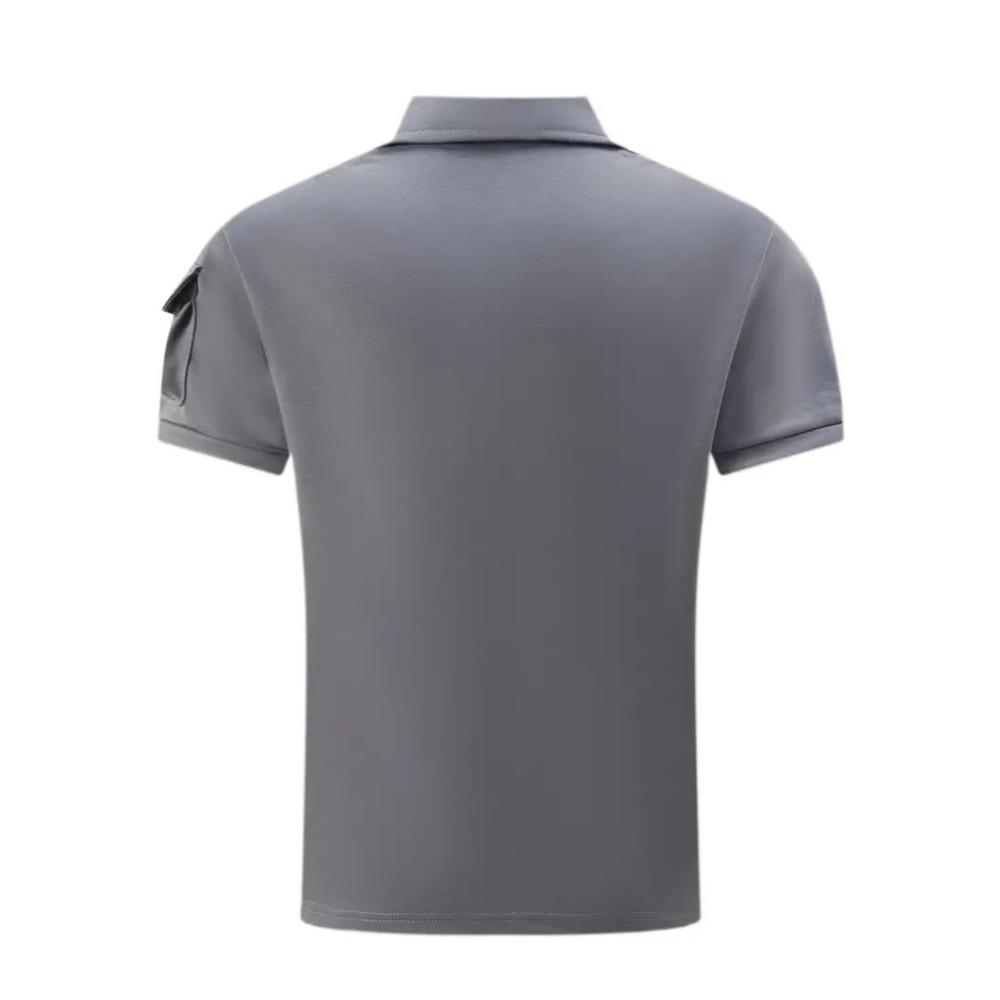 Men's Daily Casual Polo Shirt with Collar Buckle