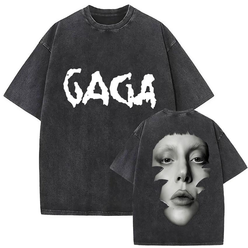 

Classic Lady Gaga The Mayhem Ball Album Fans T Shirts Unisex Women Hip Hop Vintage Washed Fashion Oversized Tshirt Streetwear 2XL