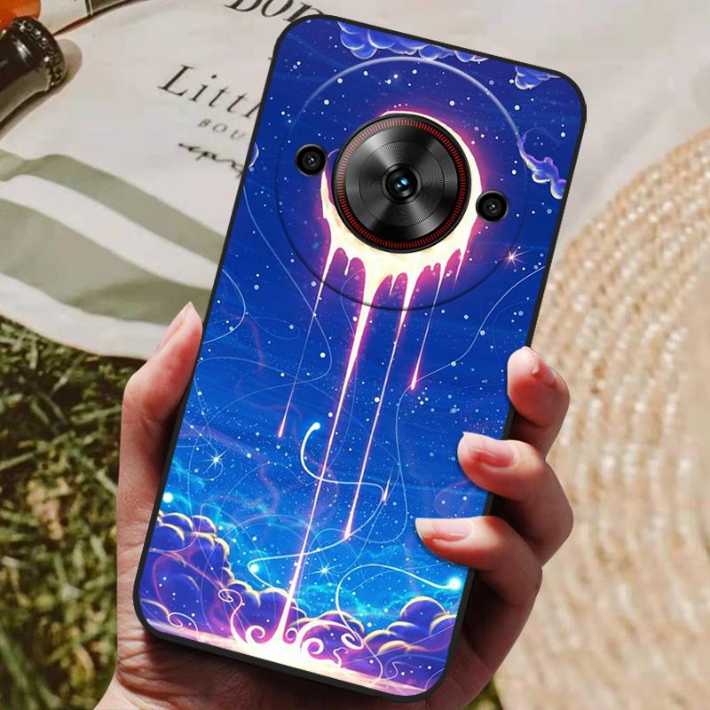 Per ZTE Blade A75 5G Custodia Cool Stampata Silicone TPU Morbida Cover per ZTE Blade A75 5G Custodie Nere Protettive Guscio Telefono A 75 5G