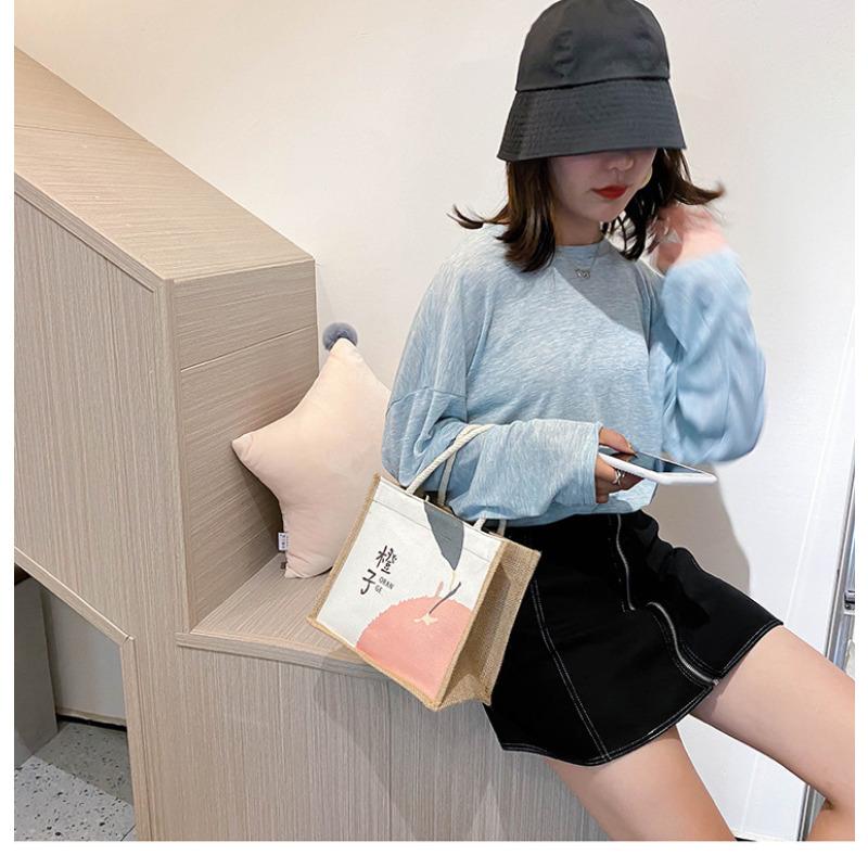 Canvas Bucket Tote Bag for Women, Minimalist Zipper Shoulder Handbag, Japanese Style Daily Commute Bag, Street Fashion Purse KTB