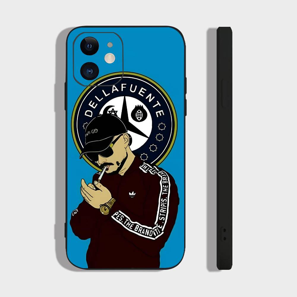 D-Dellafuente-e F C For IPhone 13,17,11,12,16,14,15,Plus,Pro Max Soft Silicone Black Phone Case