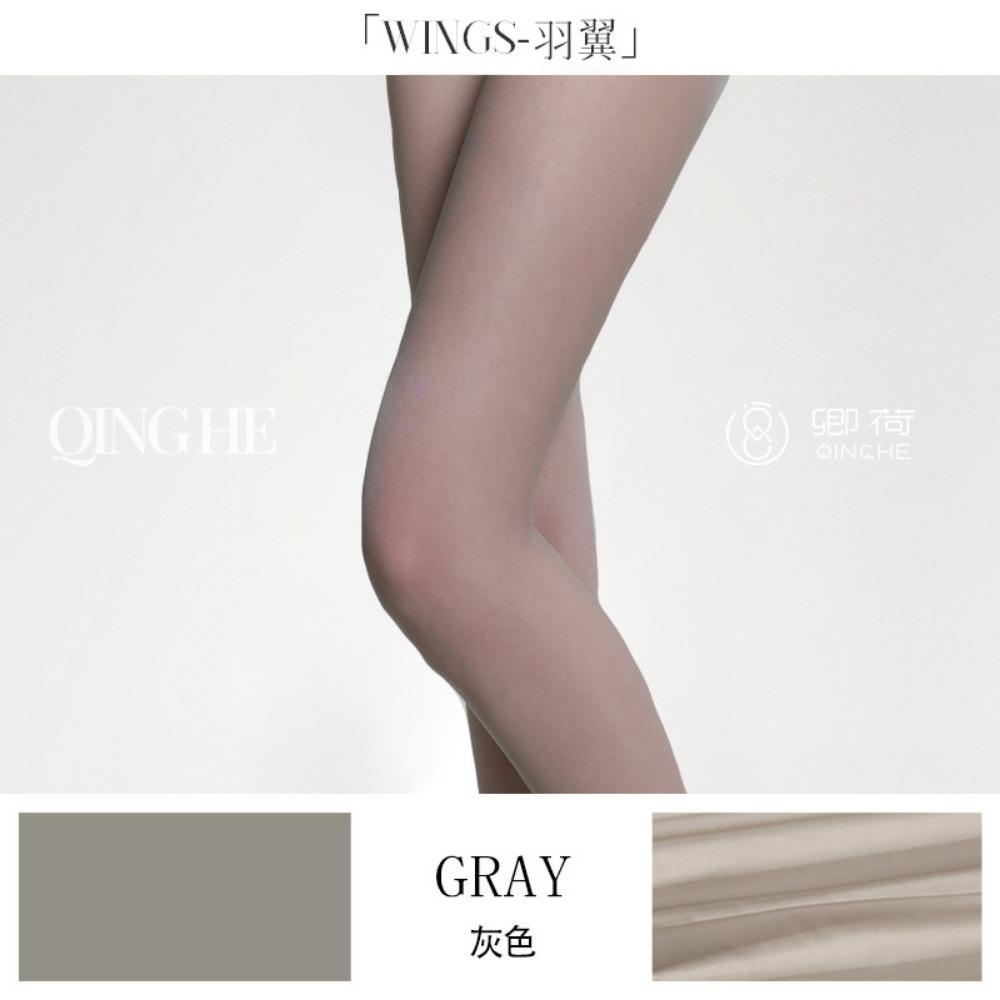 Qinghe Silky Sexy Invisible Stockings Women's Summer Ultra Thin Romper T Crotch Black Silk Toes Transparent Flesh Color Men's Seamless Cover