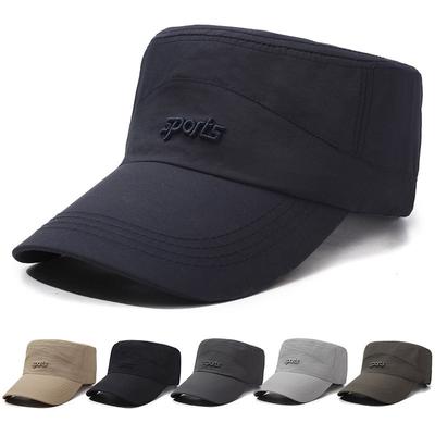 Chapéu Top Plano Masculino Verão Exterior Proteção Solar Viseira Boné Casual Versátil Chapéu de Viagem para Montanhismo Chapéu de Secagem Rápida