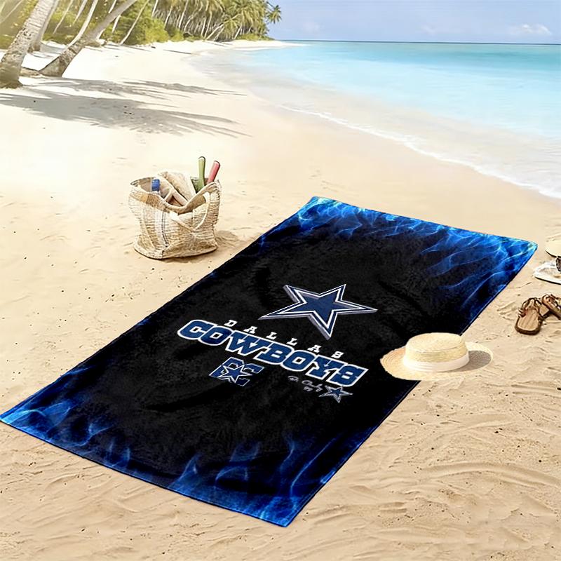 Dallas Cowboys Print Beach Towel, Large Soft Quick Dry Towel for Beach Camping Swimming