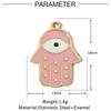 3pcs/Lot Enamel Hamsa Hand DIY Earrings Charms Heart Eye Neaclace Pendant Stainless Steel 14K Gold Color Jewelry Accessory