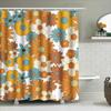 Colorful Floral Shower Curtain Bathroom Decor With Bright Flowers Pattern For Home Use