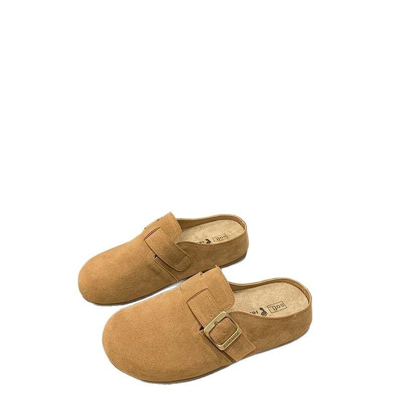 Moda Quatro Estações Chinelos de Camurça Femininos Sandálias Rasteirinhas Sapatos de Praia Femininos para Exterior Chinelos de Dedo Chinelos de Casa com Suporte de Arco Sapatos de Designer