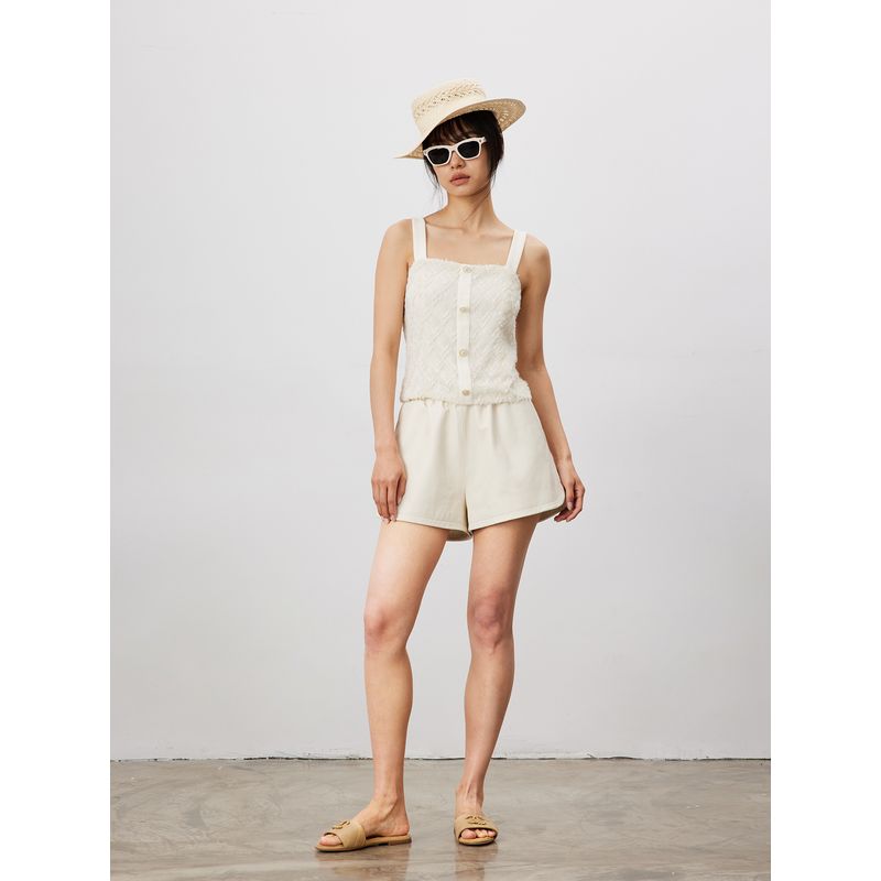 

Blacknini Инь Хуафу/Поп-арт Двухслойная Ромбовидная Цепочка Ручной Работы Верхняя Одежда/Слинг/Платье Apricot White-Sling XS