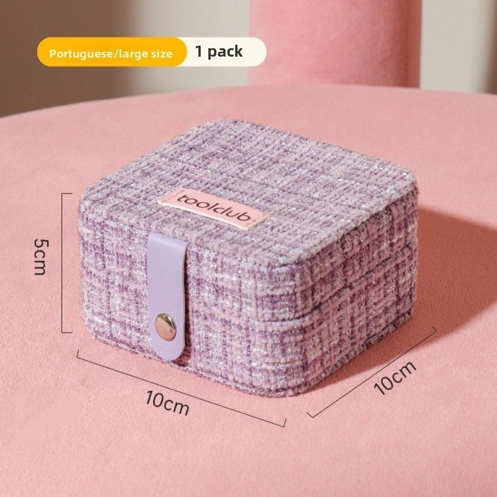 

Fabric Jewelry Storage Box Portable Organizing Storage Boxes High-end Jewelry Storage Case Travel фіолетовий