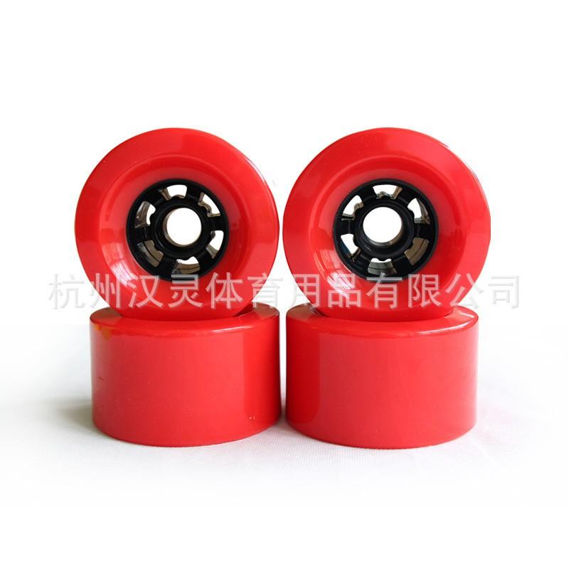 83mm PU Longboard Wheels 4-Pack Electric Skateboard Street Riding HR82A Hardness Shock Absorption Non-Slip With Axle