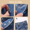 Adjustable Cute Bear Jeans Button Pins No Sew Detachable Waist Body Extender Clips for Loose Jean/skirt Fit Tighten Buckles