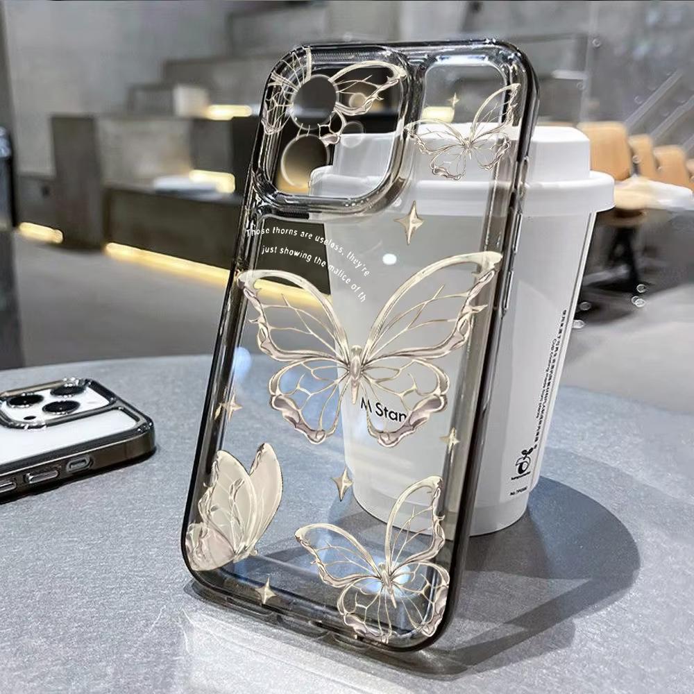 Transparent Flower Phone Case For iPhone 11 Case for iPhone 13 16 15 14 12 17 Pro Max XR XS 7 8 SE Aesthetic Floral Cover Funda