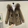 Down Cotton-padded Jacket for Women In Winter, New Style, Loose, Slimming, Live-in, Removable Liner, Cotton-padded Jacket
