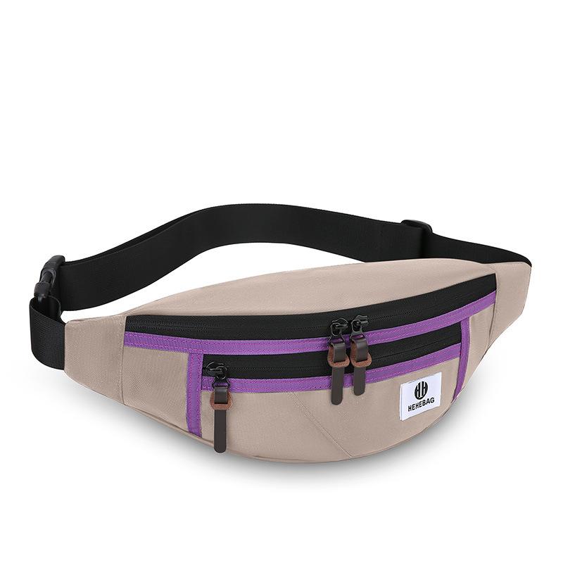 

Новая спортивная поясная сумка для отдыха на открытом воздухе в стиле Харадзюку, водонепроницаемая нейлоновая сумка через плечо, модная контрастная мужская и женская сумка на грудь с буквами хаки