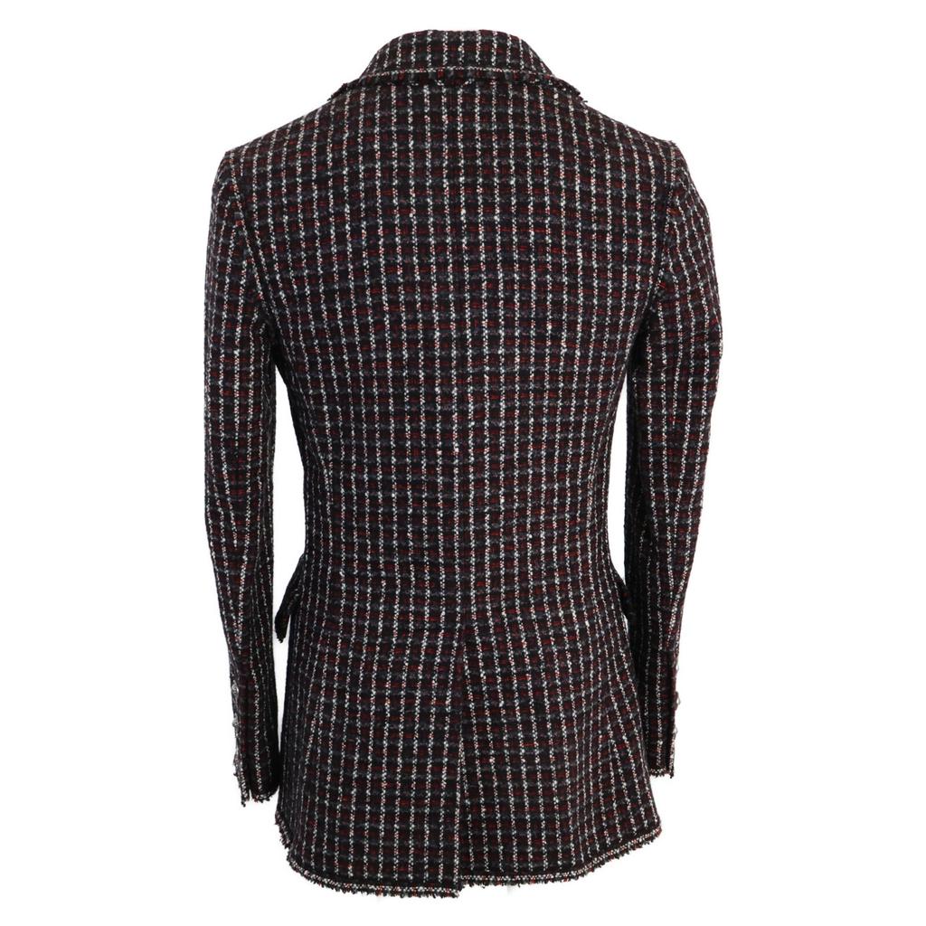 Chanel [/Domestic Regular] 08A P33861V24329 Cashmere/silk Blend Tweed 1B Tailored Jacket Jacket 34 Navy systemUsed