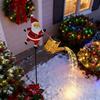 Solar Snowman Kettle Outdoor Garden Lights Hanging LED Santa Claus Watering Can Light Solar Light for Yard Lawn Christmas Decor