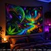 Fantasy Alien Green Plant Tapestry Fantasy Universe Wall Hanging Fluorescent Style Bedroom Esports Room Decoration