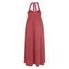 Women's  Summer Sleeveless Dress  Pleated   Casual Maxi Dresses With Pockets
