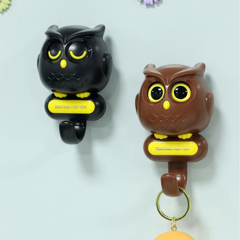 Owl-Shape Hook Multipurpose Hat Scarf Key Hanging Hook Wall Storage Rack Kitchen Bathroom Organizer Hanger