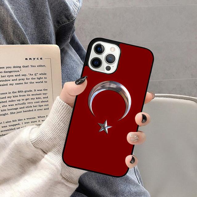 Türkei Türkische Flagge Handyhülle Rückseite für iPhone 17 Air 16 15 14 13 11 12 Pro Max Plus Hülle Coque