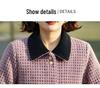 Mid-aged Women's Spring Plaid Woolen Coat - Stylish Lapel Top for Middle-aged & Elderly
