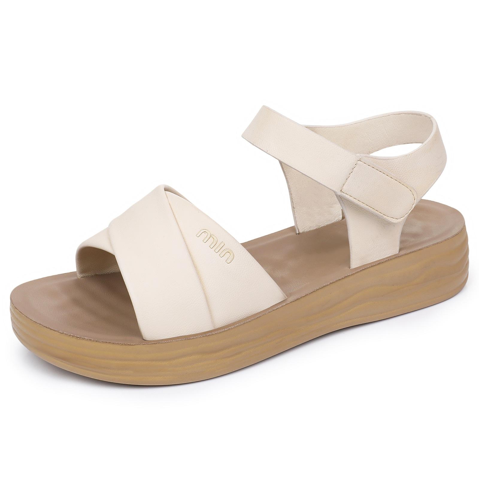 

Women s Shoes Casual Style Thick Bottom Sandals Open Toe Magic Tape Mom Shoes Soft Bottom Lightweight Middle Aged Shoes Walking All Day Sneakers 41